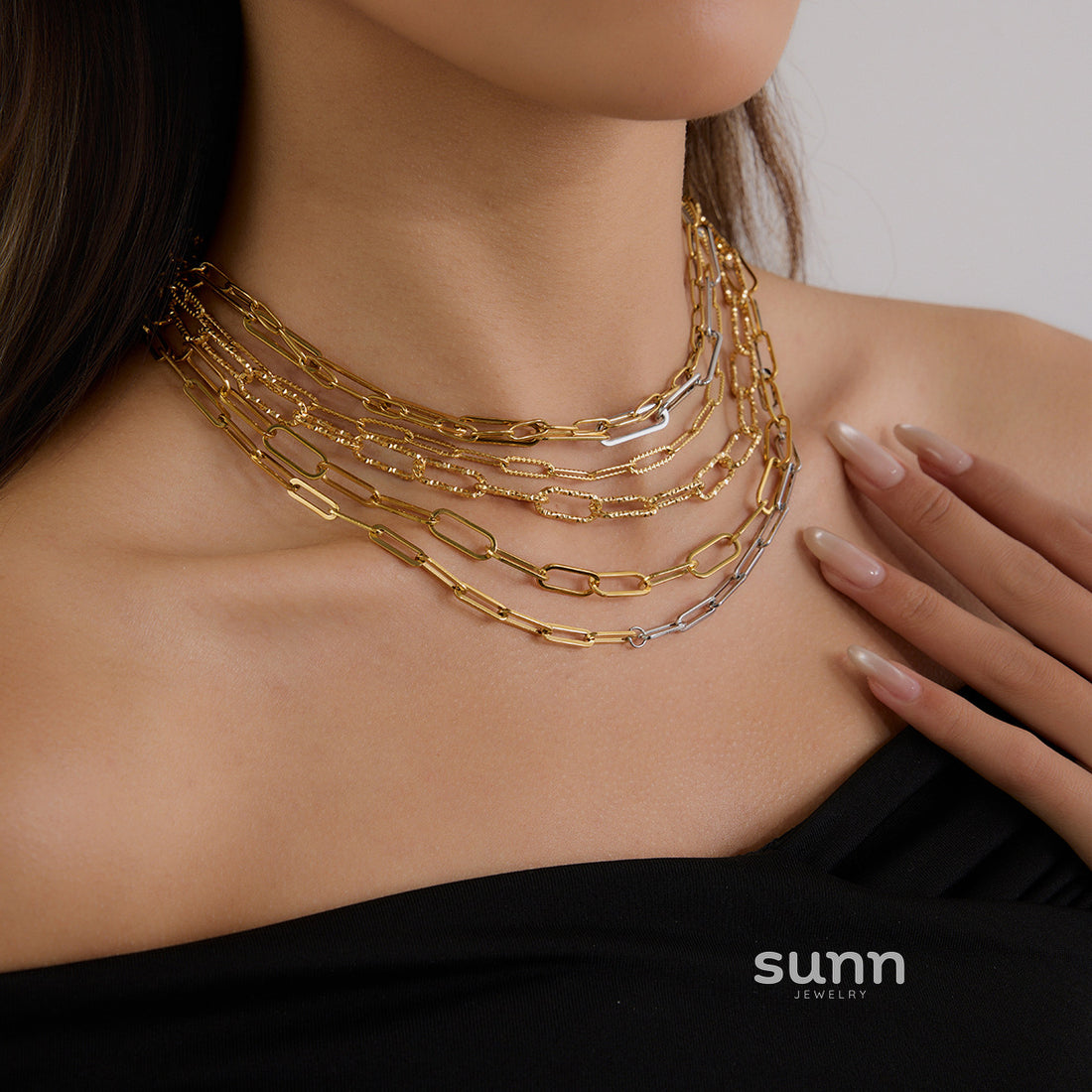 Jonah Geometric Bar Necklace [PL562KAU]