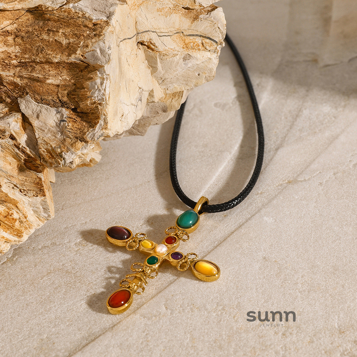 Jordana Cross Stone Jewelry [99A223JP]