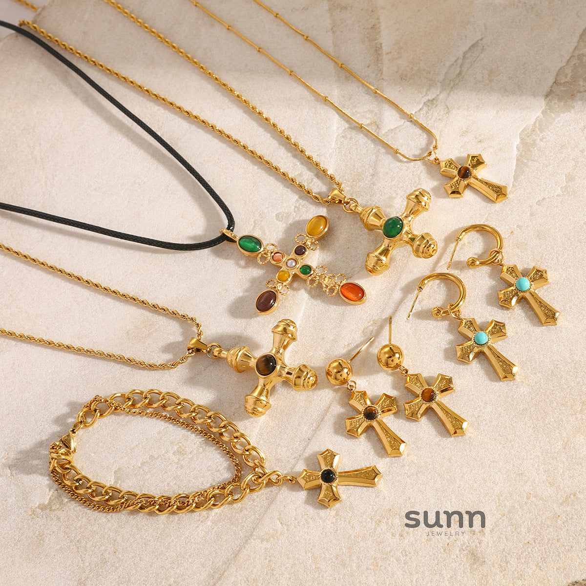 Jordana Cross Stone Jewelry [ZJ6OE3CC]