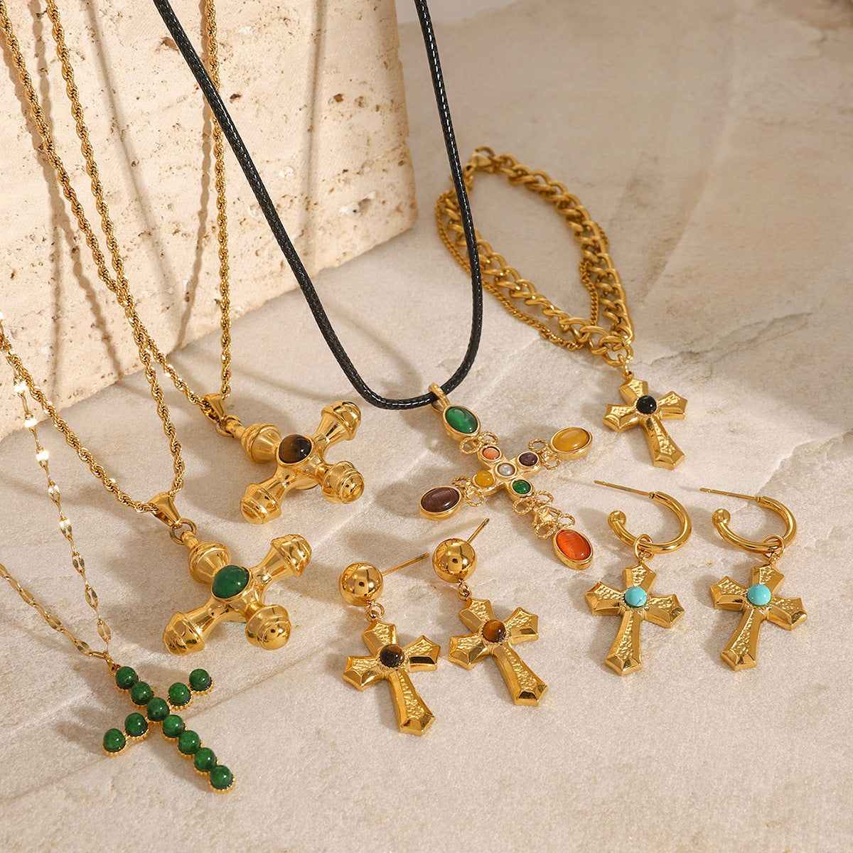 Jordana Cross Stone Jewelry [N4VX9SSA]