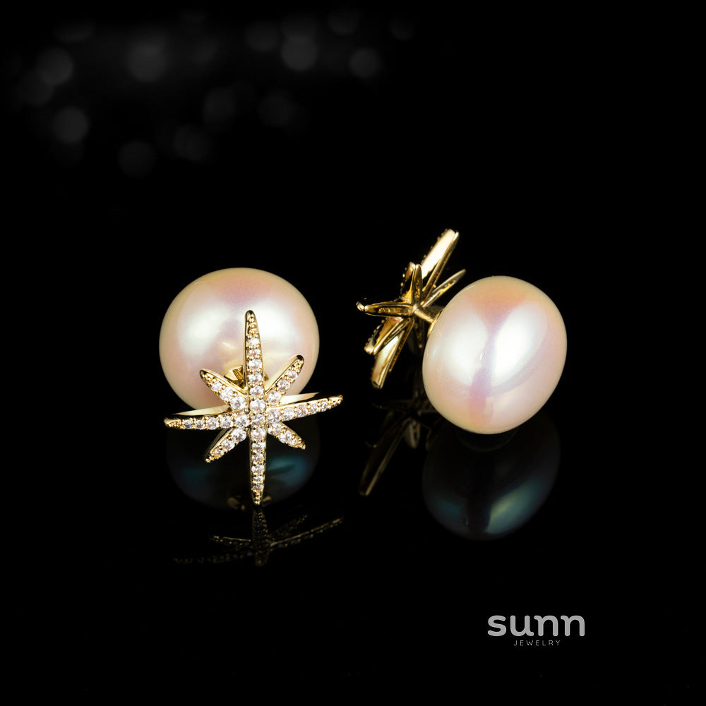 Jordy Celestial Pearl Studs [N1R1PCEK]