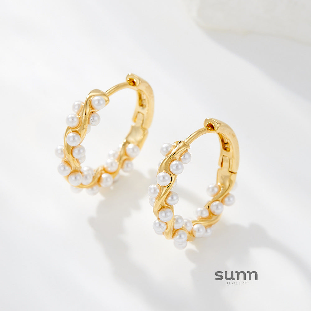 Jory Pearl Wrap Earrings [EALP820O]