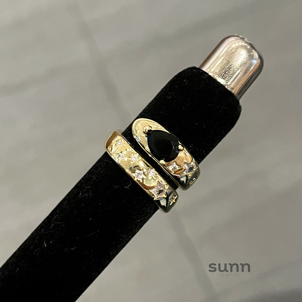 Joselynn Double Layer Index Ring [9VAE0DIT]