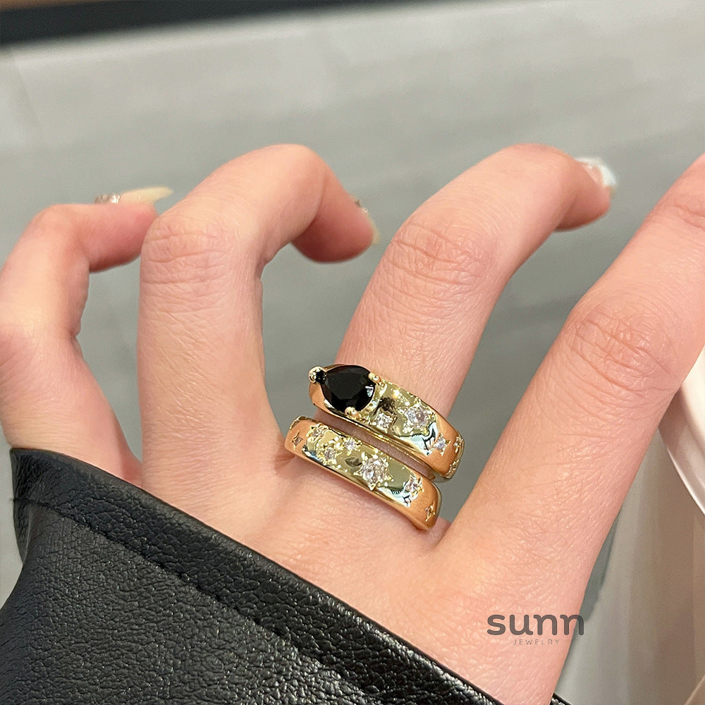 Joselynn Double Layer Index Ring [CFFKHTH0]