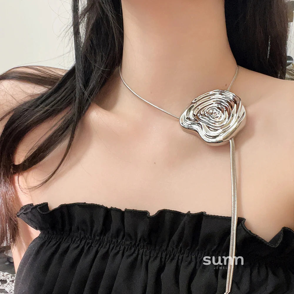 Josette Silver Rose Multi-Wear Necklace