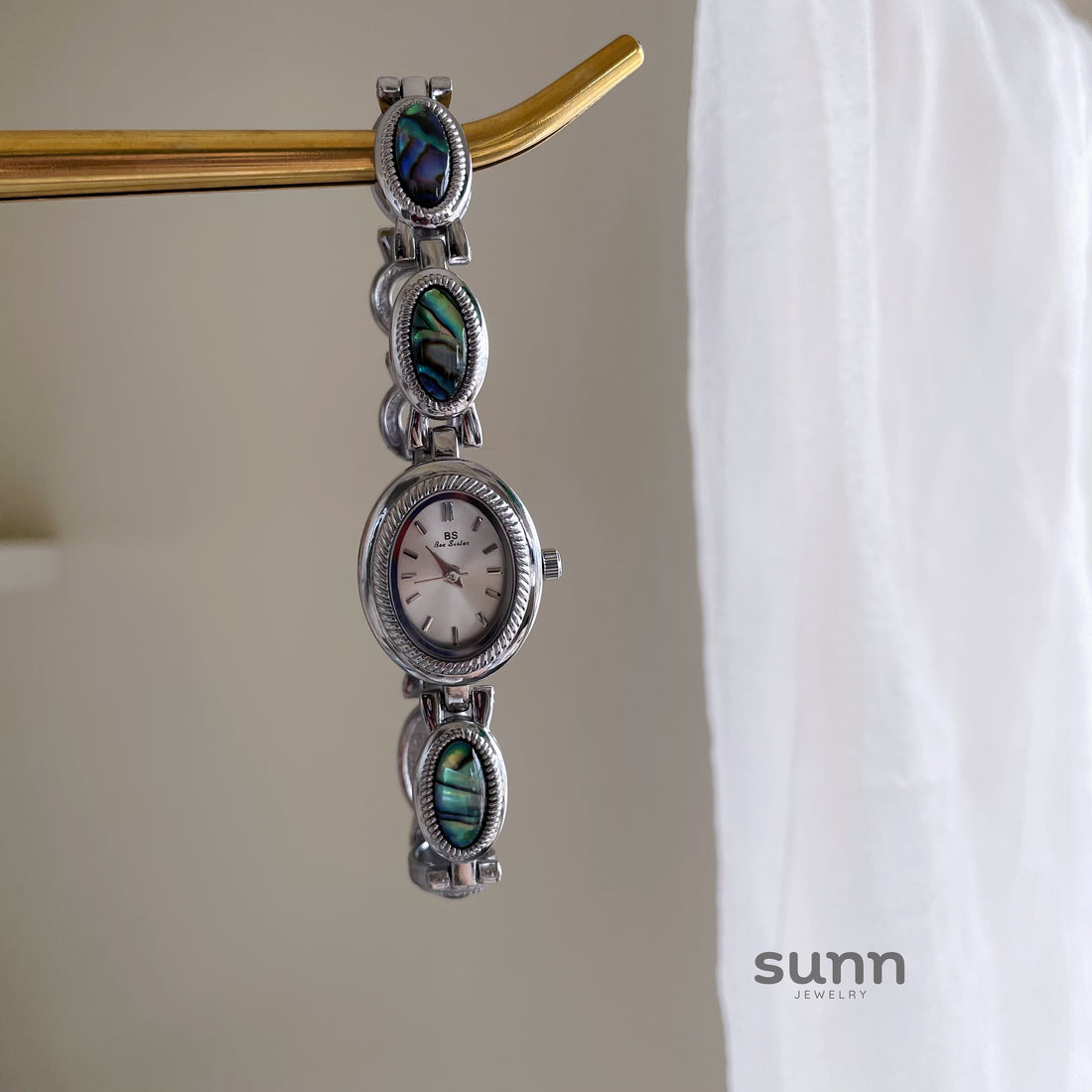 Josselin Iridescent Oval Bracelet Watch [16761CG3]