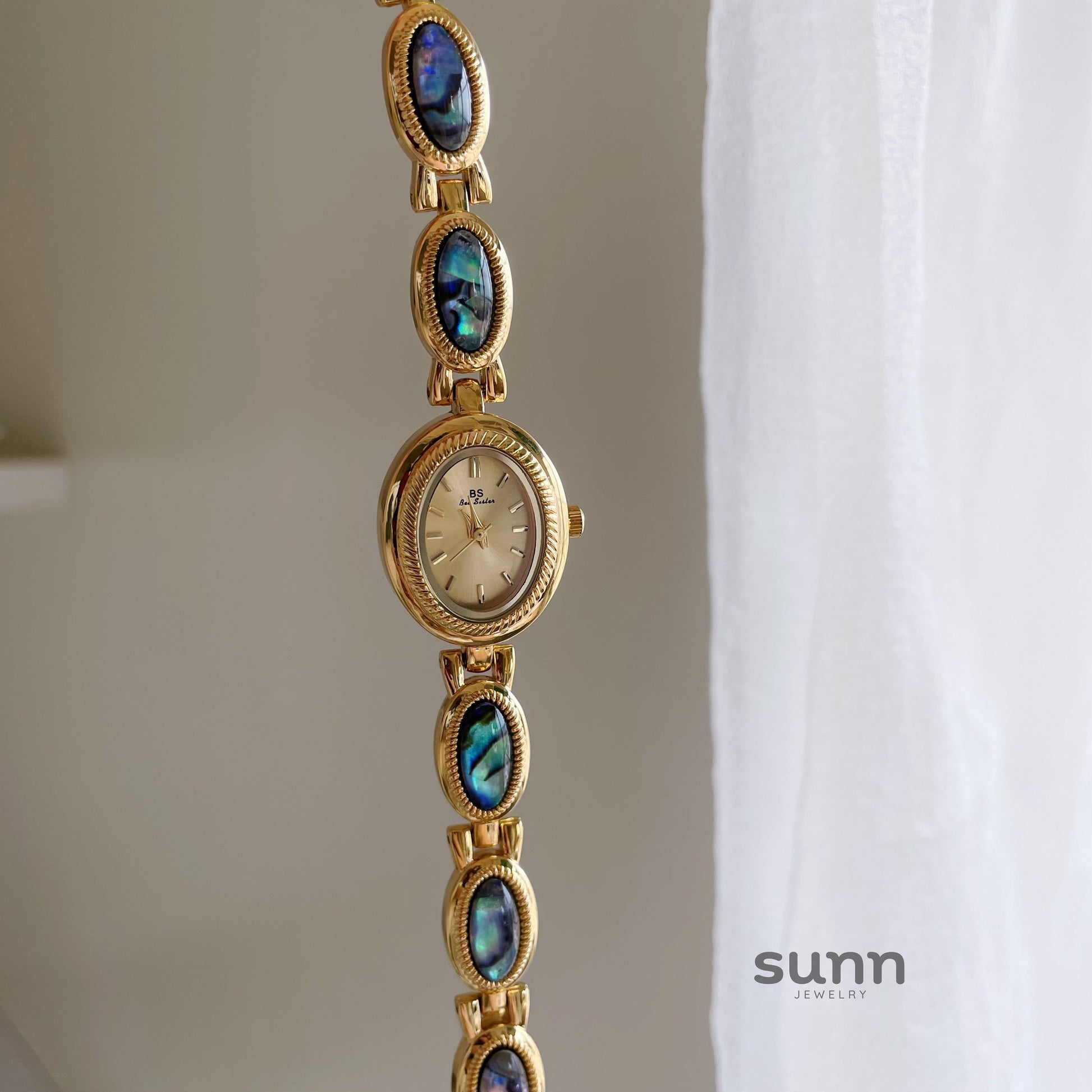 Josselin Iridescent Oval Bracelet Watch [R2G18GRL]