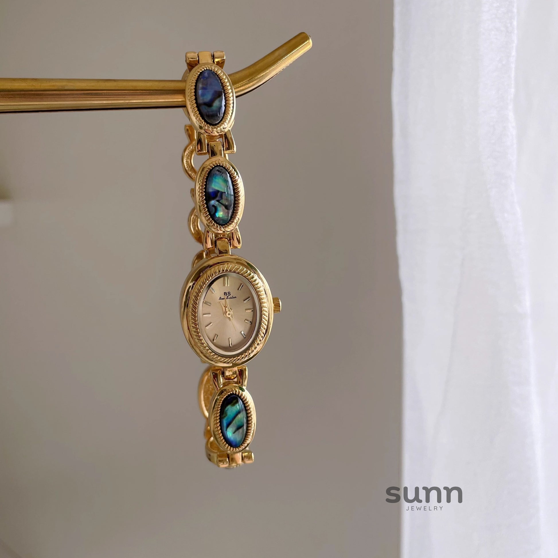 Josselin Iridescent Oval Bracelet Watch [L9BMTKHL]