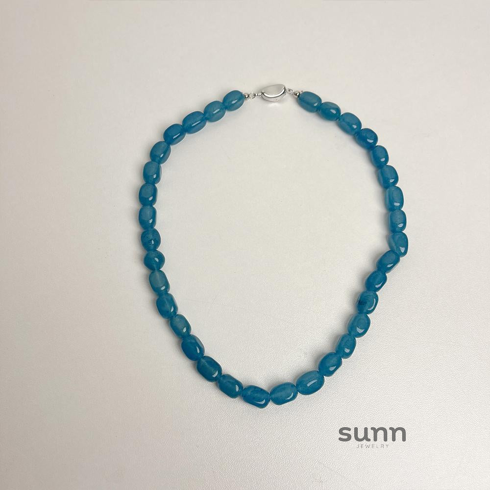 Jourdyn Chalcedony Beaded Necklace [49JSW7T6]