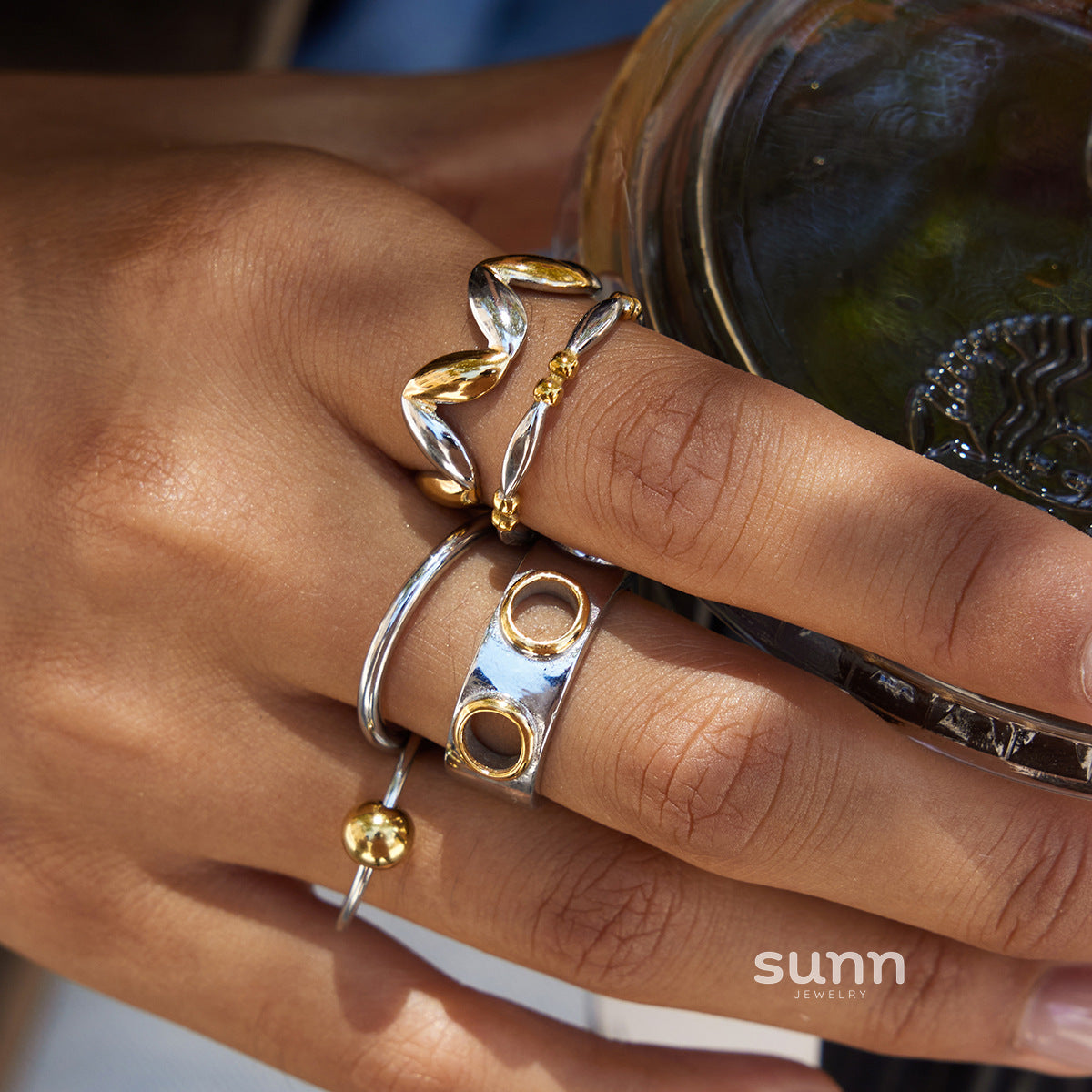 Jourdyn Colorblock Band Ring [PH6YKR8W]