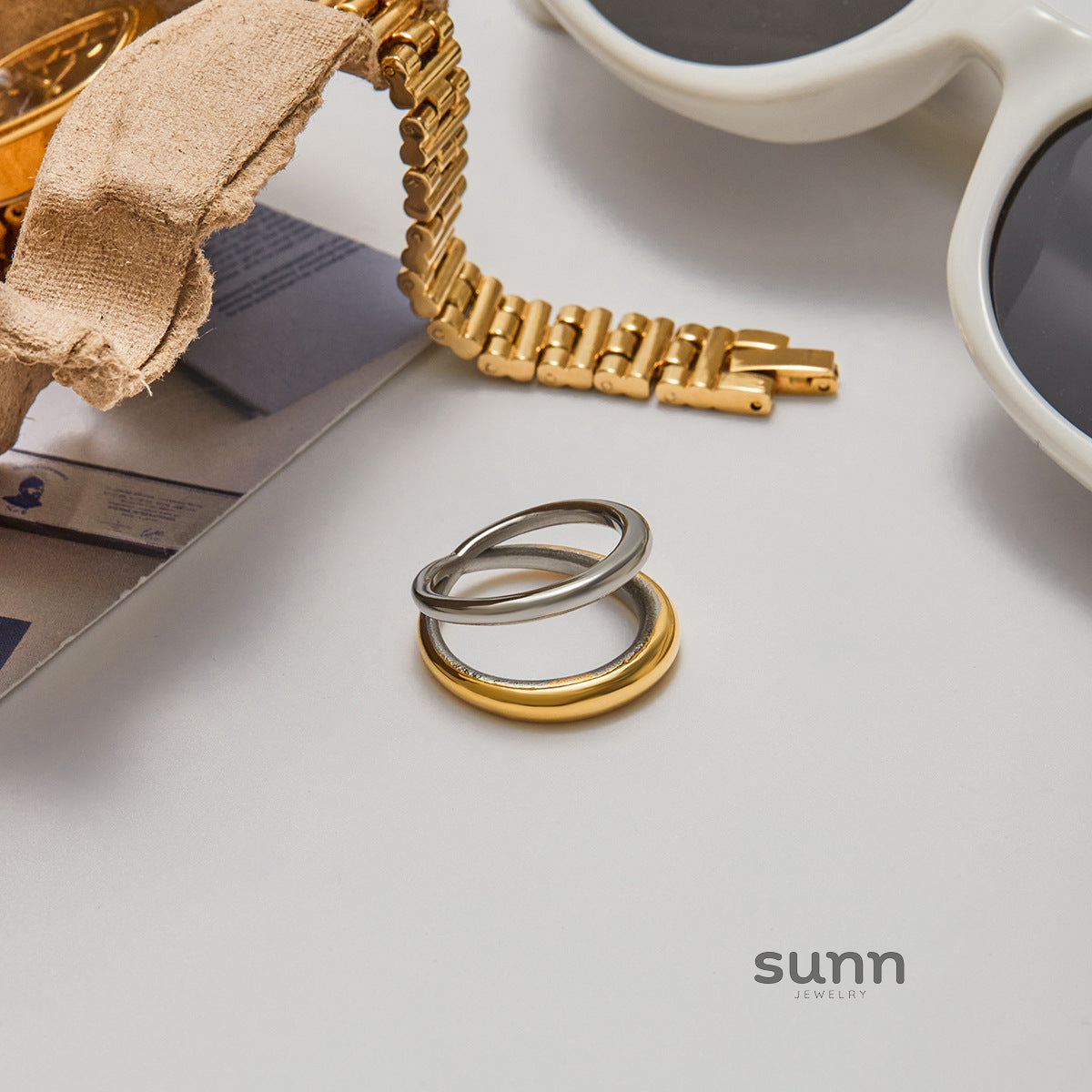 Jourdyn Colorblock Band Ring [ZJOUOQKH]