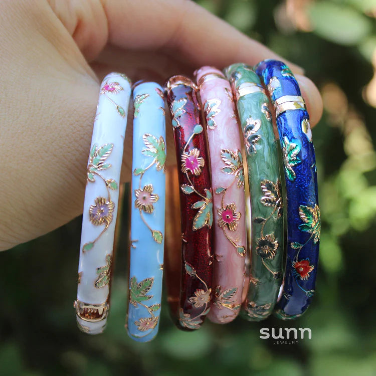 Jourdyn Floral Enamel Bangle