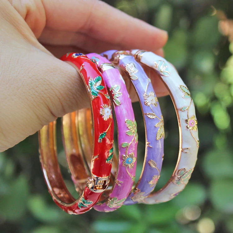 Jourdyn Floral Enamel Bangle