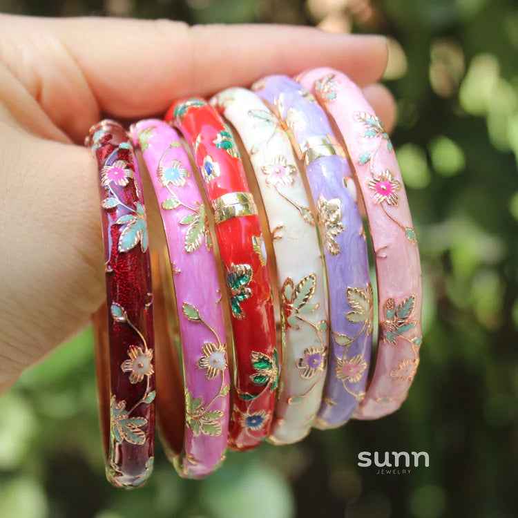 Jourdyn Floral Enamel Bangle