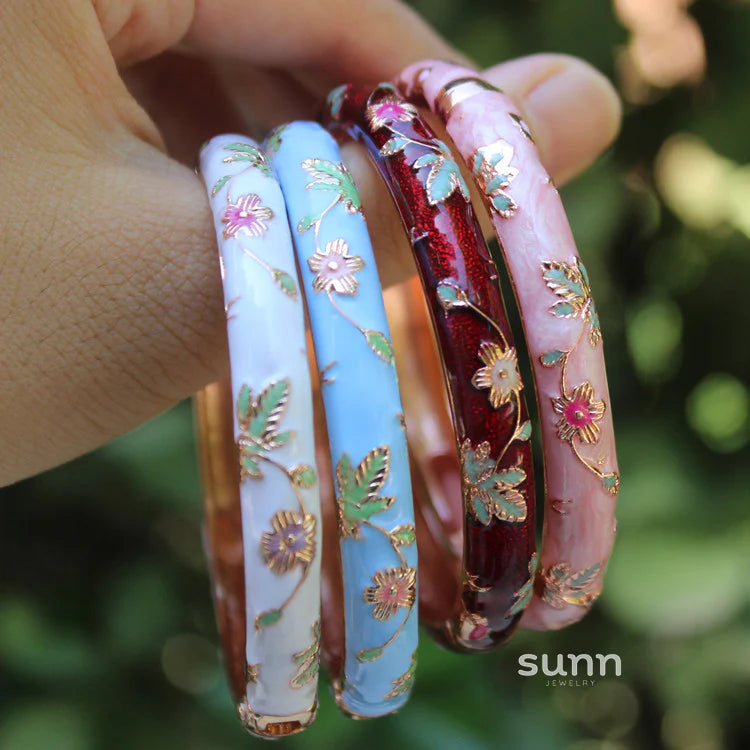 Jourdyn Floral Enamel Bangle
