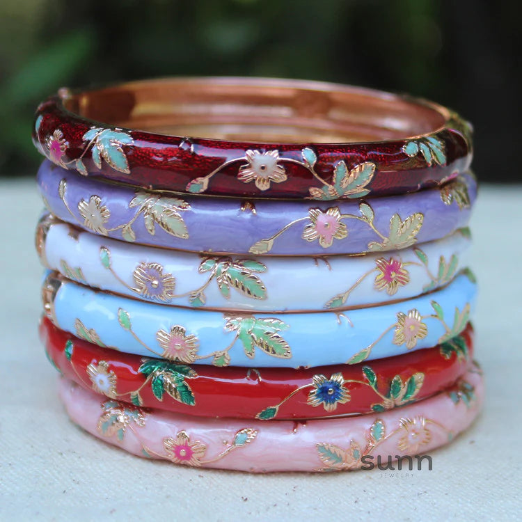 Jourdyn Floral Enamel Bangle