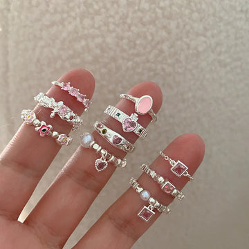 Journei Pink Zircon Flower Ring