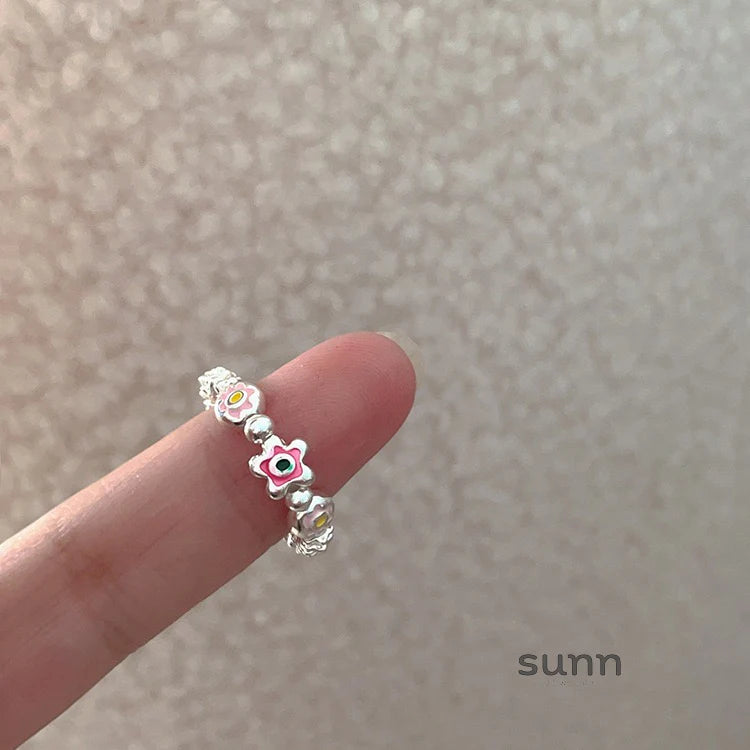 Journei Pink Zircon Flower Ring