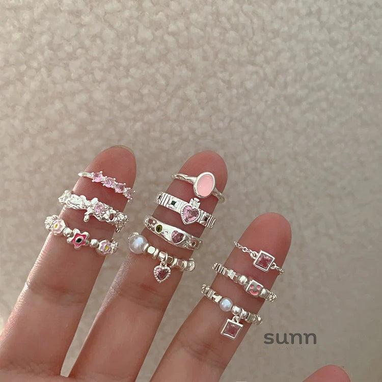 Journei Pink Zircon Flower Ring