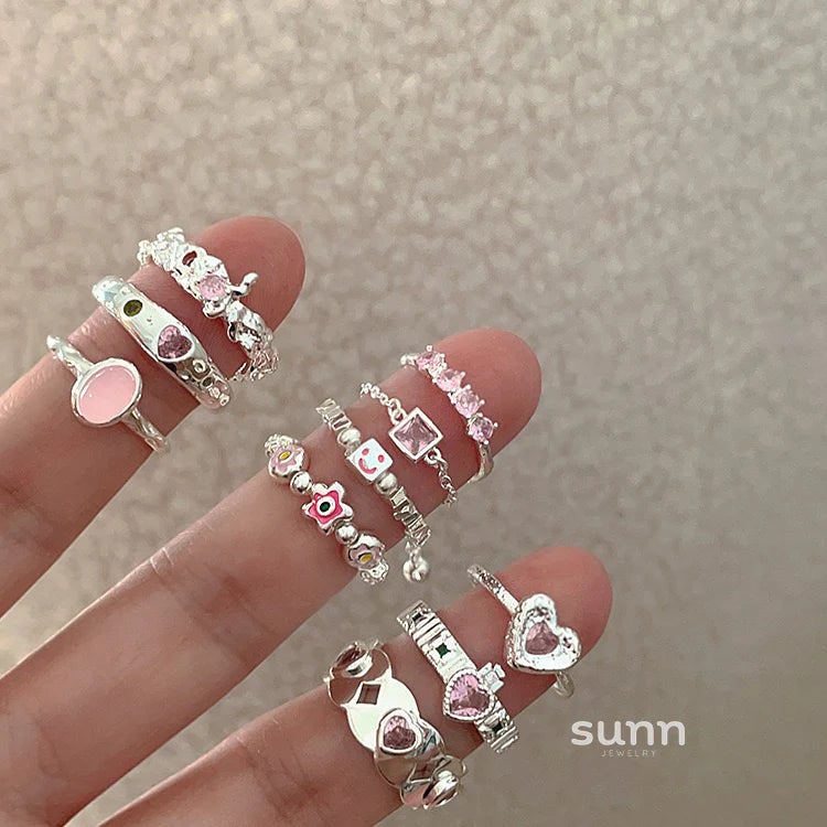 Journei Pink Zircon Flower Ring