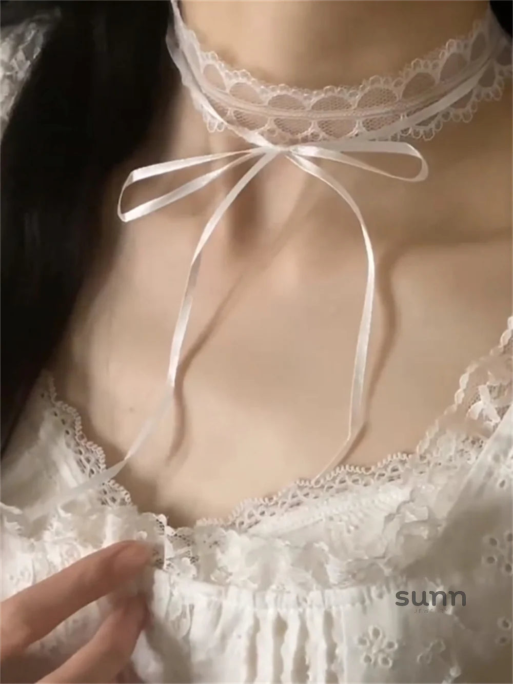 Journi Lace Bow Choker