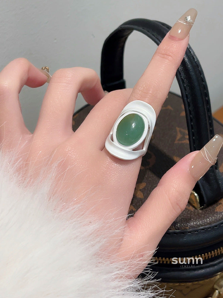 Jovi Frosted Cat's Eye Ring [Q23JGW6I]