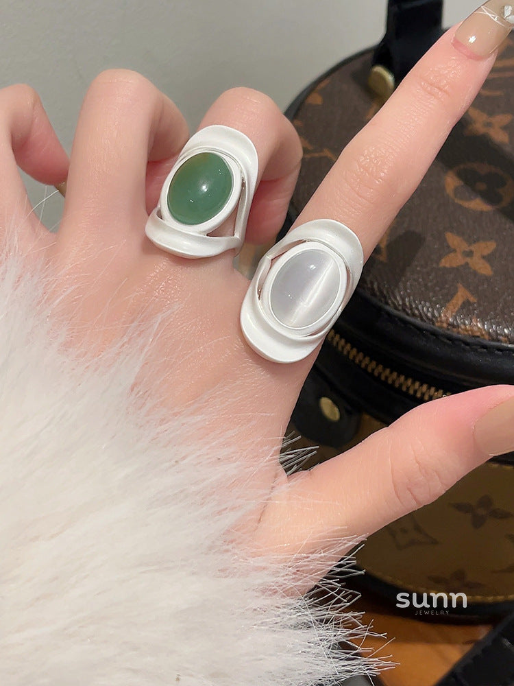 Jovi Frosted Cat's Eye Ring [9JUE3JRB]