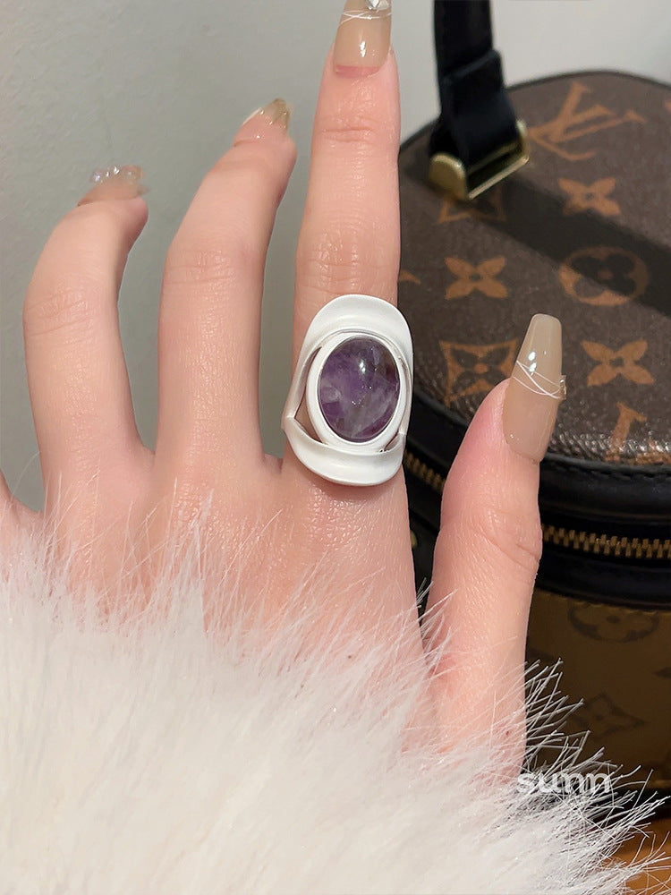 Jovi Frosted Cat's Eye Ring [Q2RV3Q9V]