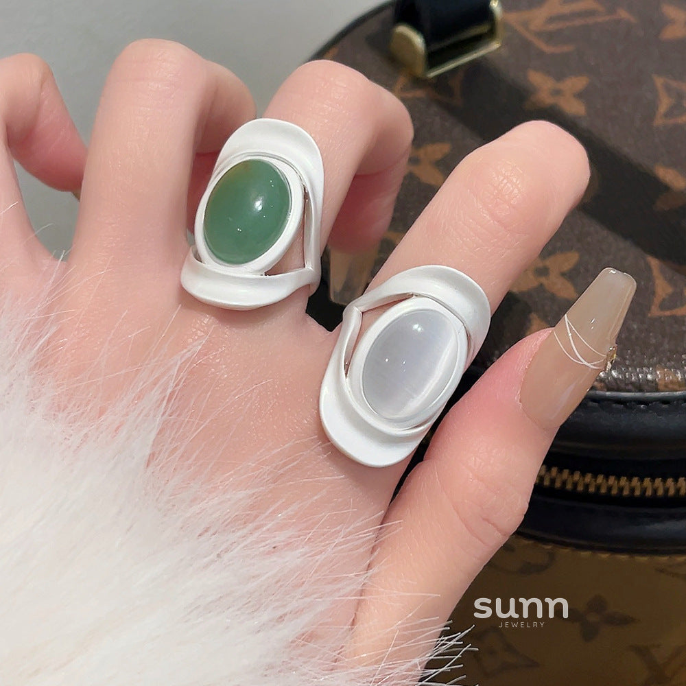 Jovi Frosted Cat's Eye Ring [WODIWNQF]