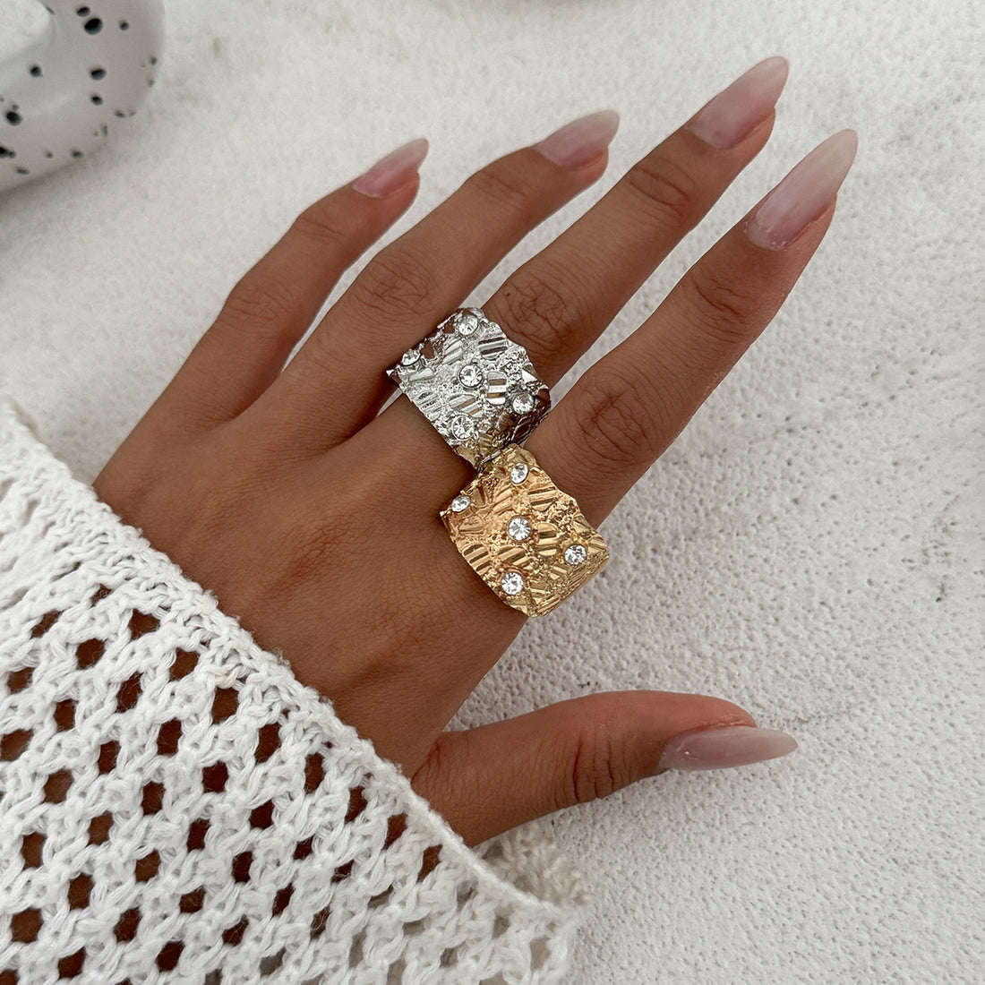 Joyanna U-Shaped Rhinestone Ring [ATP13O5E]