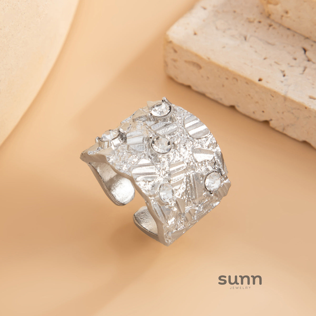 Joyanna U-Shaped Rhinestone Ring [OJC306B2]