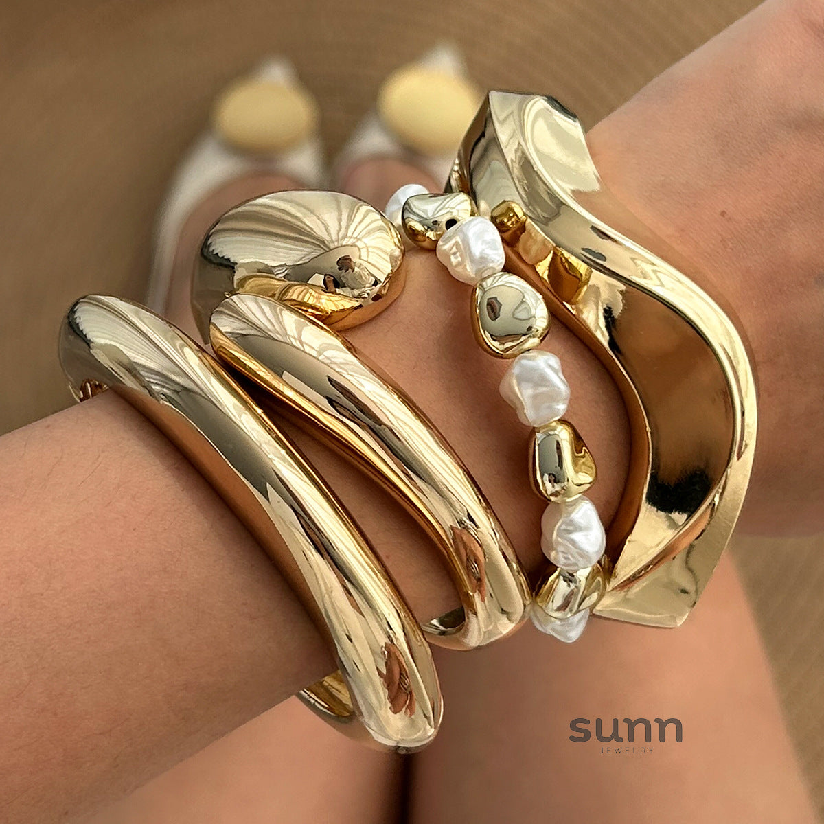 Juliana Asymmetric Pearl Jewelry [2N4RHBCD]