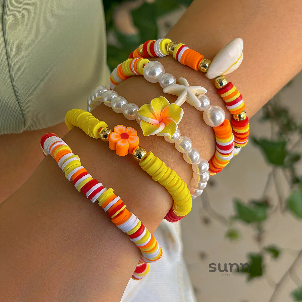 Juliann Starfish Shell Bracelet Set