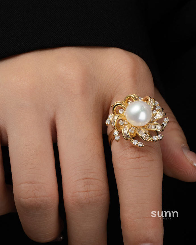 Julieann Baroque Pearl Zircon Ring [KLZRPJES]