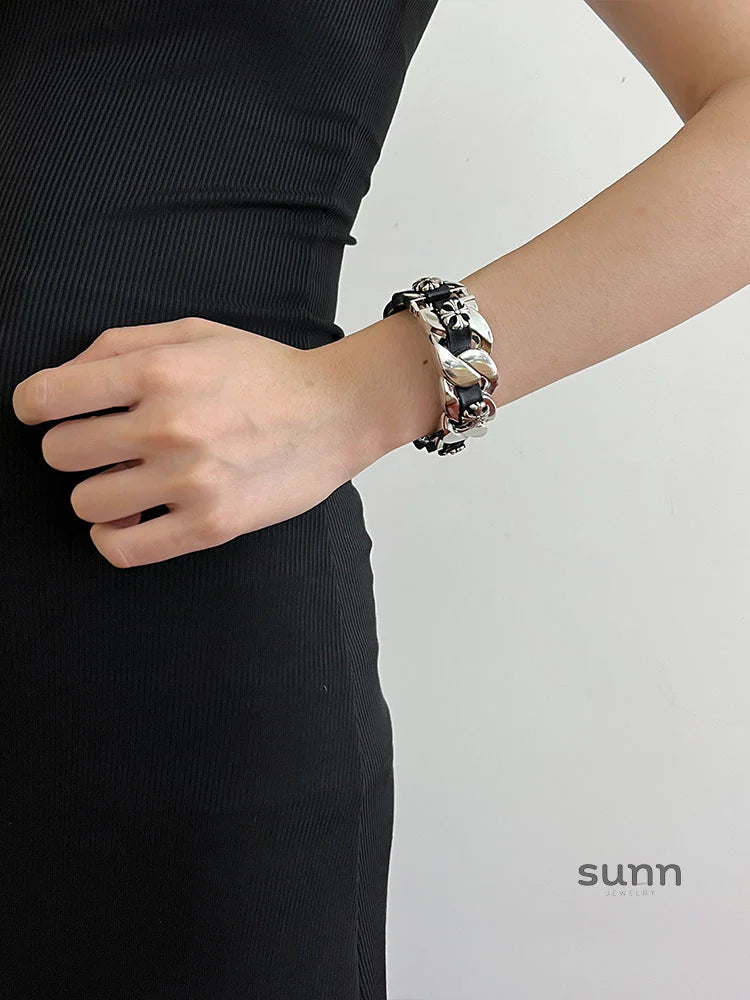Julieanna Braided Cross Bracelet