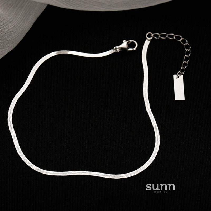 Juliet Dainty Silver Anklet [YK2ALVLM]