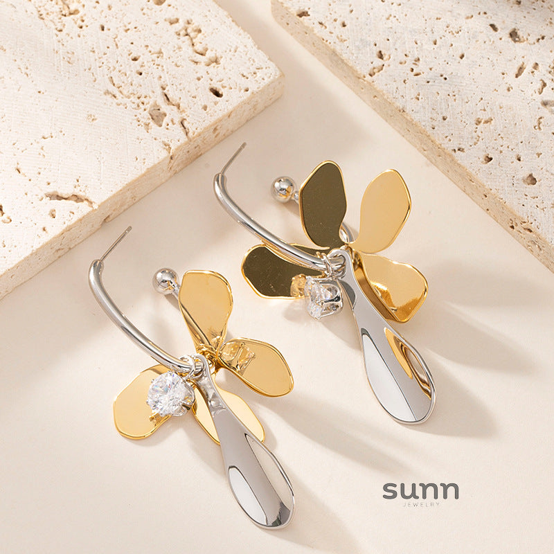 Julieta Colorblock Floral Earrings [VZA4HRT2]