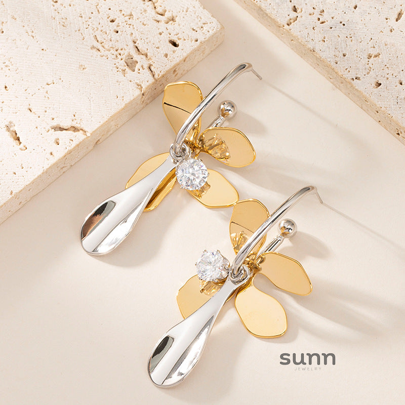 Julieta Colorblock Floral Earrings [MCMQUU30]