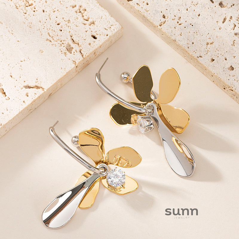 Julieta Colorblock Floral Earrings [7L41LWF3]