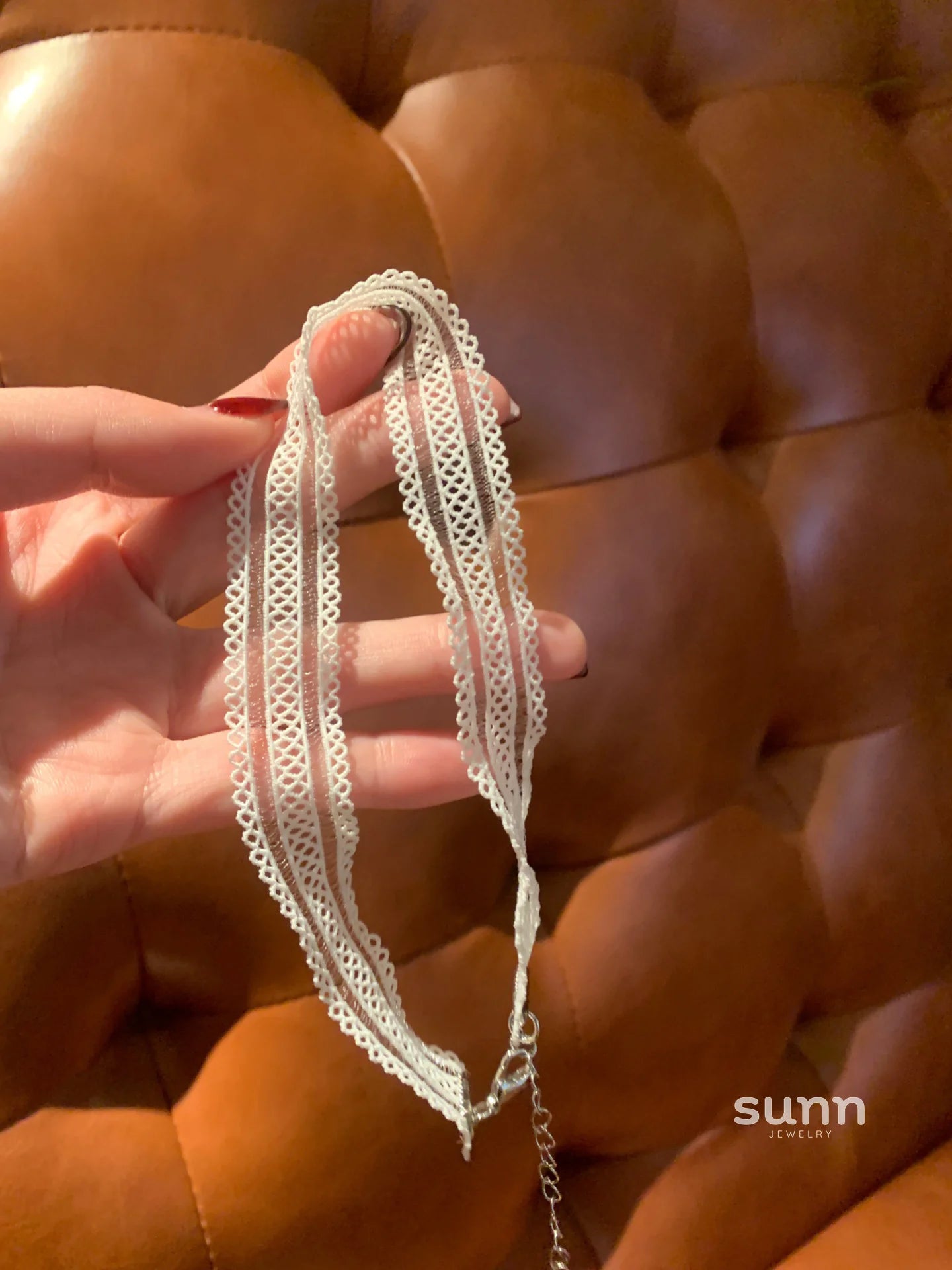 Juna Lace Ribbon Choker