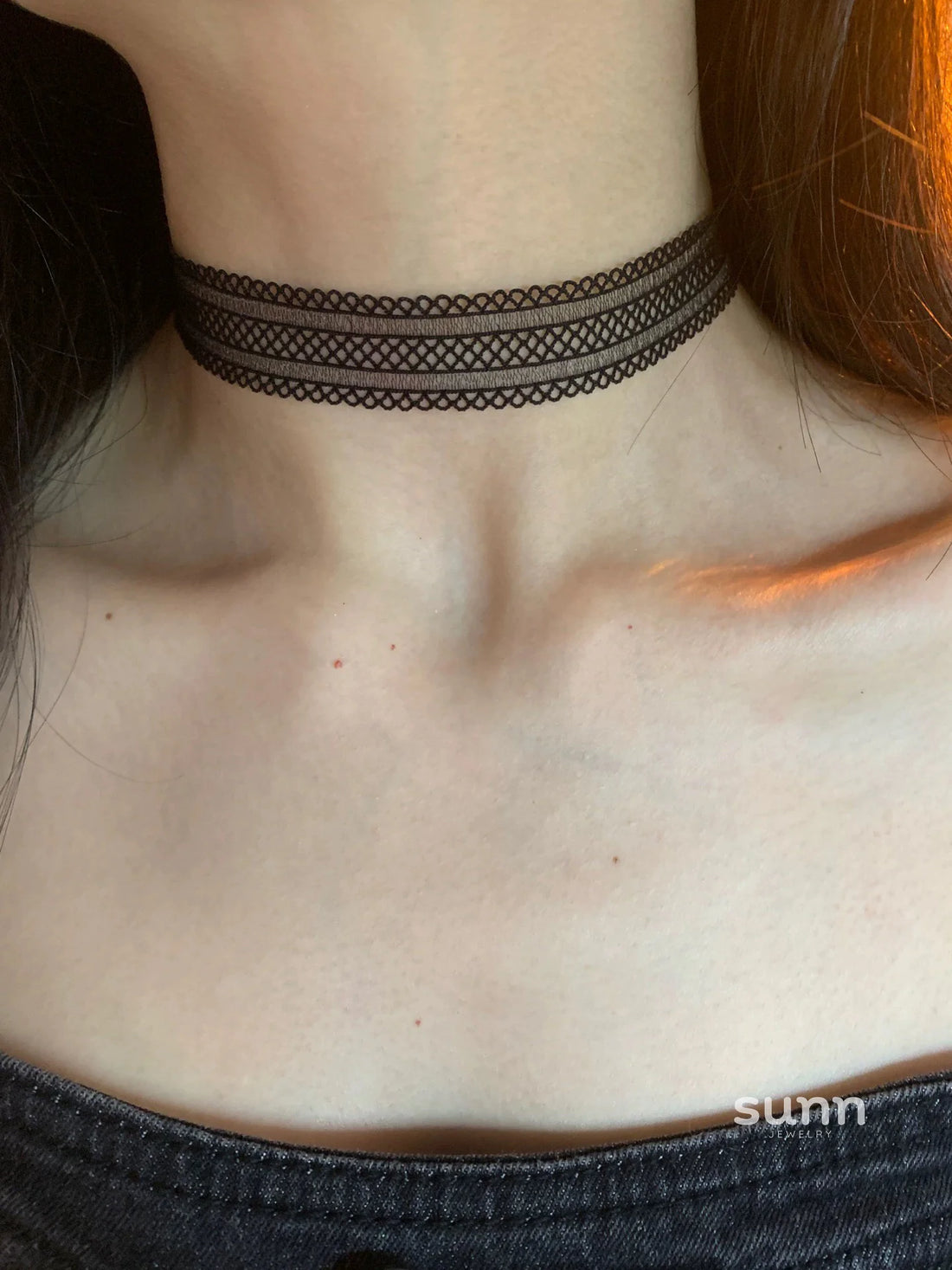 Juna Lace Ribbon Choker
