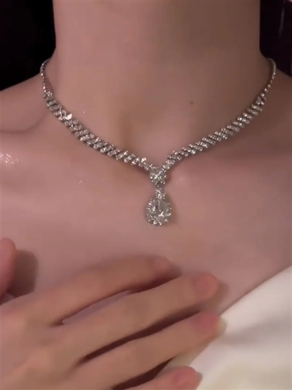 Justina Dazzling Drop Necklace