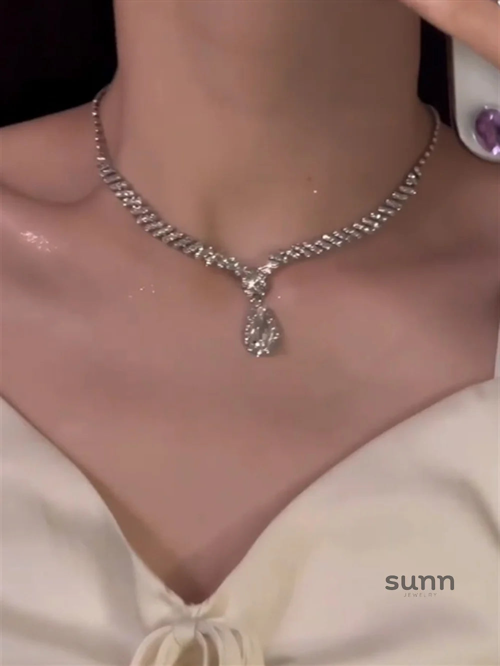 Justina Dazzling Drop Necklace