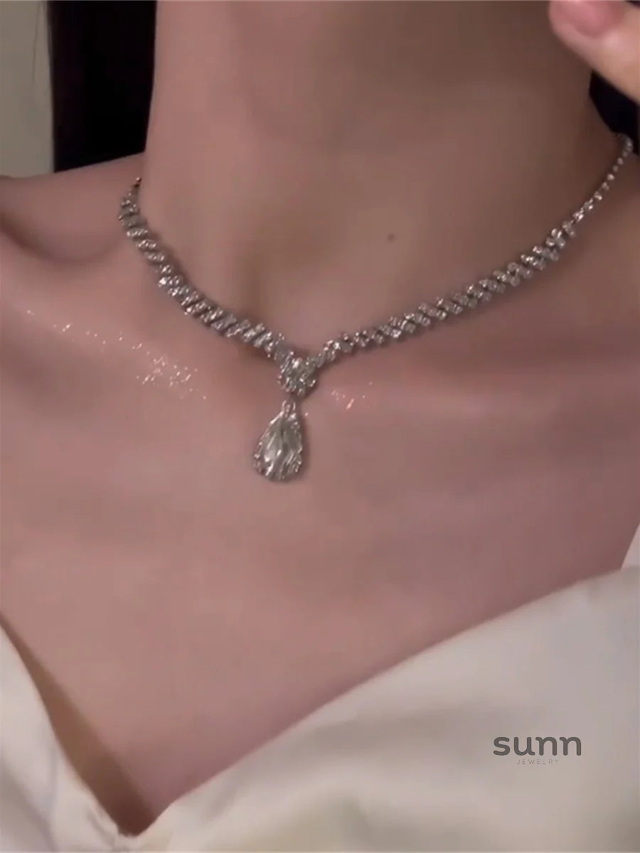 Justina Dazzling Drop Necklace