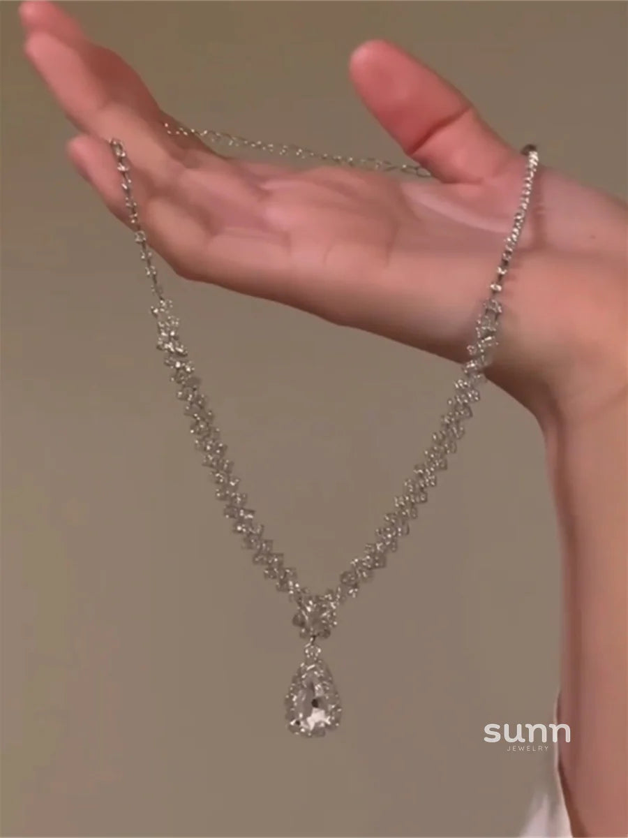 Justina Dazzling Drop Necklace