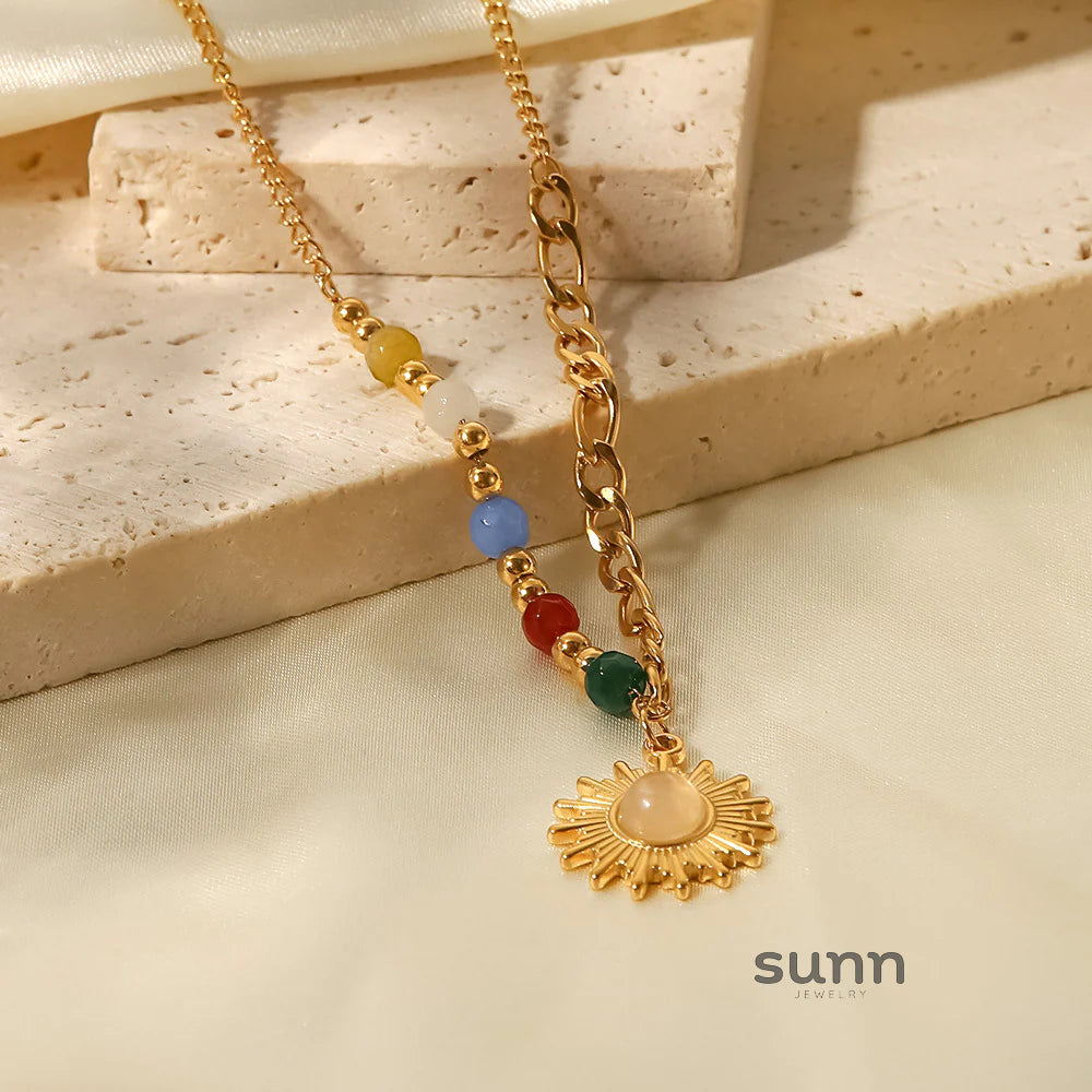 Justyce French Layered Sun Necklace