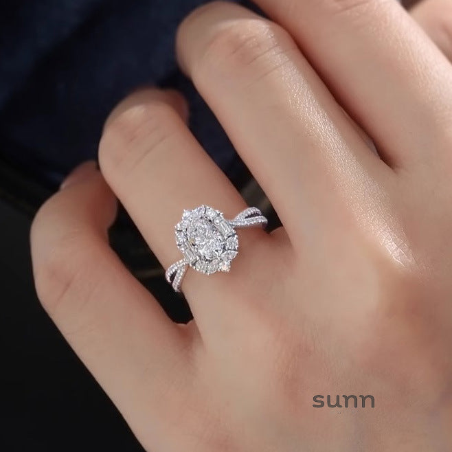 Kaavya Radiant Oval Ring [1X9XYP5B]