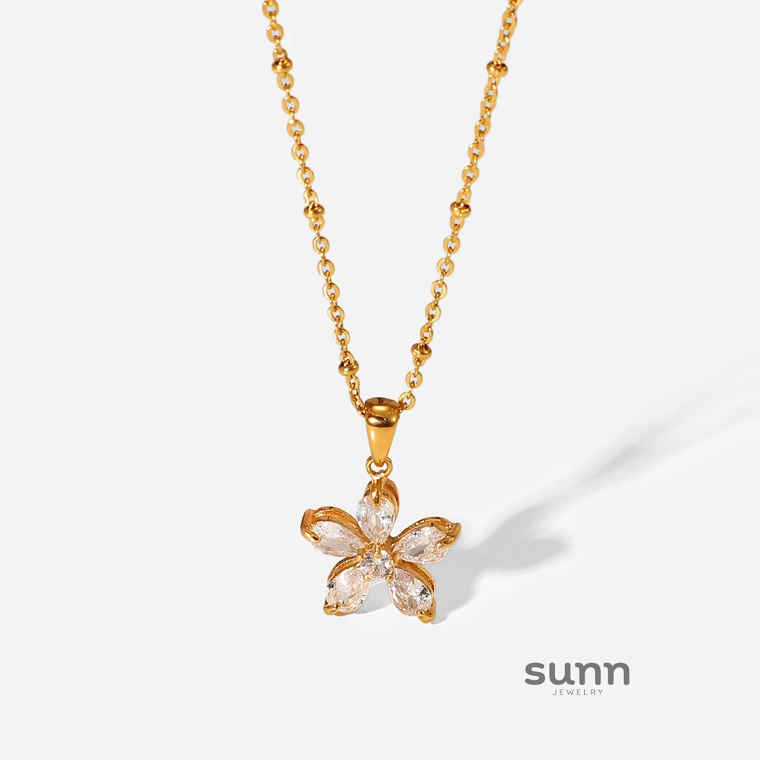 Kacee Floral Charm Necklace