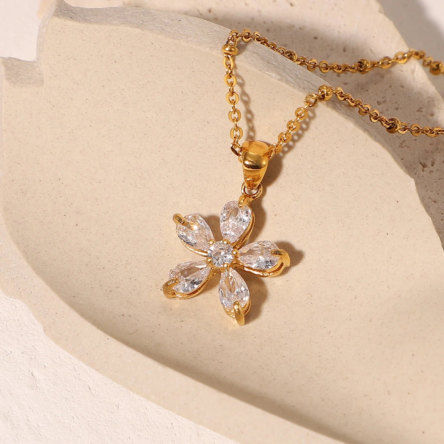 Kacee Floral Charm Necklace