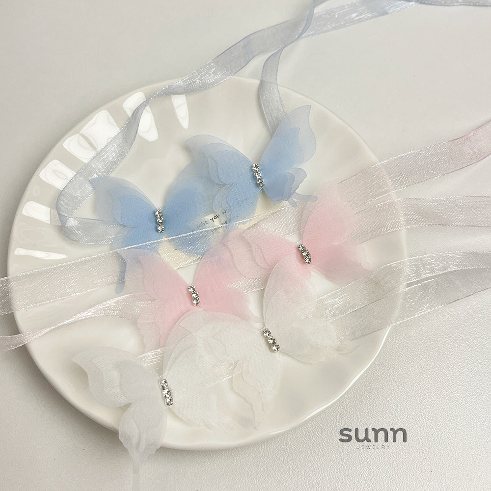 Kacey Butterfly Satin Choker [EIFCVHI4]